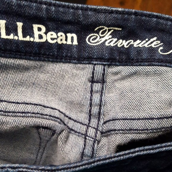 LL BEAN Favorite Fit Womens Sz 6 Dark Wash Curvy Jeans Blue Denim EUC - Picture 5 of 7
